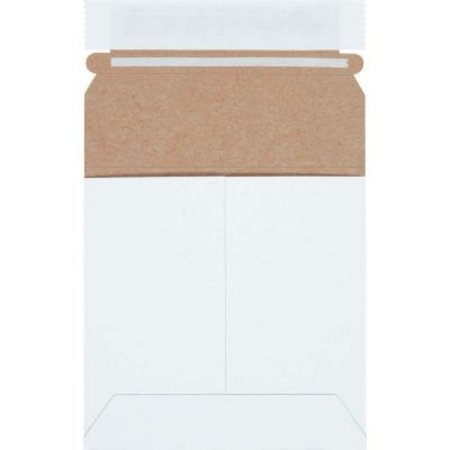 THE PACKAGING WHOLESALERS Self Seal Stayflats® Mailers, 5-1/8"W x 5-1/8"L, White, 200/Pack ENVRM55PSWSS